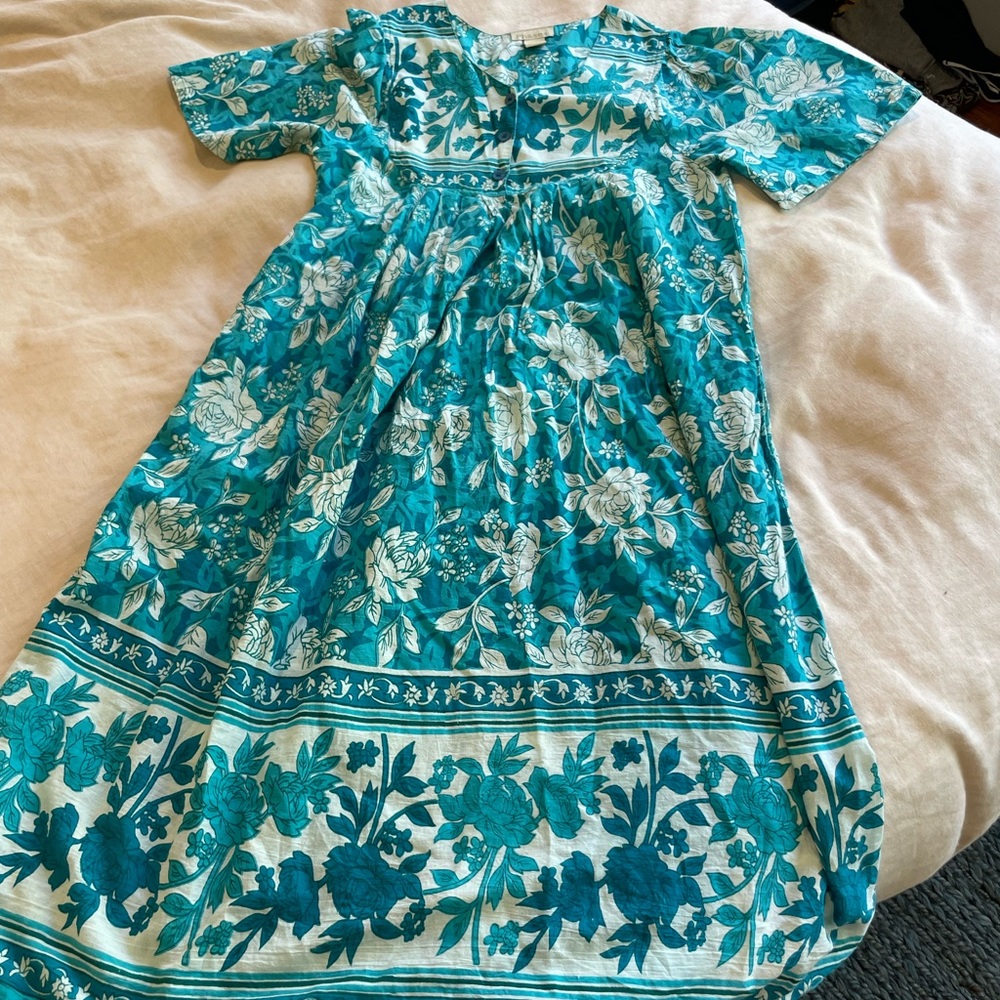 Blue floral vintage dress